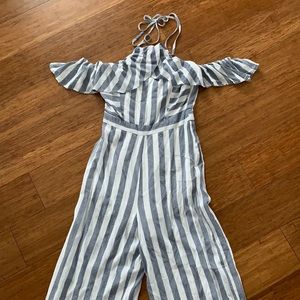 Midi Tie off shoulder Jumpsuit